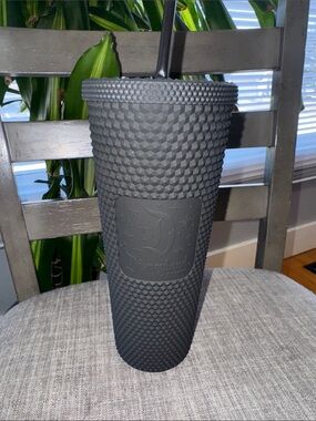 Disney Parks 2022 Disneyland  Black Studded Starbucks Tumbler